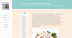Desktop Screenshot of frostvillefarmersmarket.com